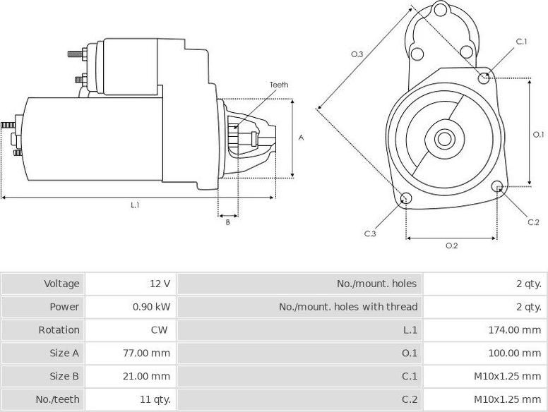 Hyundai 36100-2B614 - Starter aaoparts.ro