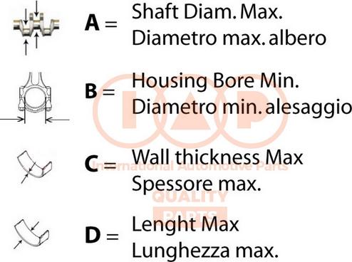 IAP QUALITY PARTS 105-16106 - Set rulemt arbore cotit aaoparts.ro
