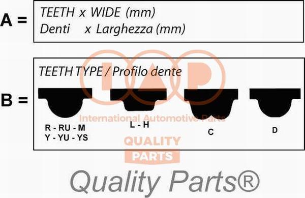 IAP QUALITY PARTS 128-10045 - Curea de distributie aaoparts.ro