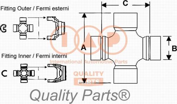 IAP QUALITY PARTS 308-13043 - Articulatie, cardan aaoparts.ro