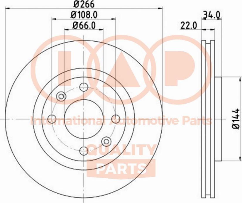 IAP QUALITY PARTS 709-52020 - Disc frana aaoparts.ro
