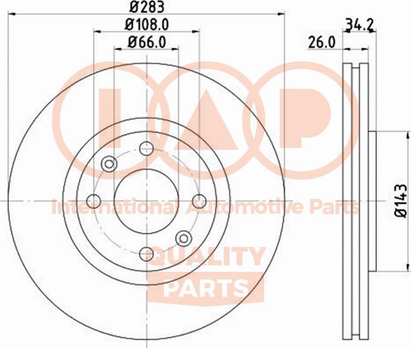IAP QUALITY PARTS 709-52021 - Disc frana aaoparts.ro
