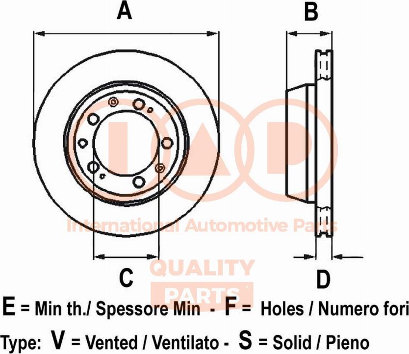 IAP QUALITY PARTS 709-17232 - Disc frana aaoparts.ro