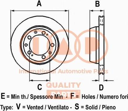 IAP QUALITY PARTS 709-16096G - Disc frana aaoparts.ro