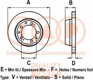 IAP QUALITY PARTS 709-18072G - Disc frana aaoparts.ro