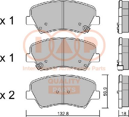 IAP QUALITY PARTS 704-07130P - Set placute frana,frana disc aaoparts.ro