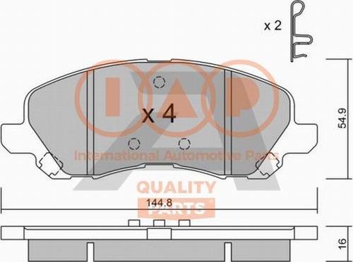 IAP QUALITY PARTS 704-10070P - Set placute frana,frana disc aaoparts.ro