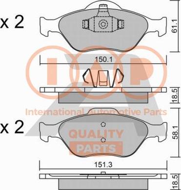 IAP QUALITY PARTS 704-11028P - Set placute frana,frana disc aaoparts.ro