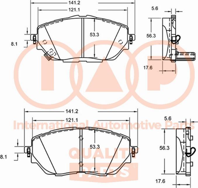 IAP QUALITY PARTS 704-17240 - Set placute frana,frana disc aaoparts.ro