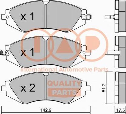 IAP QUALITY PARTS 704-20034P - Set placute frana,frana disc aaoparts.ro