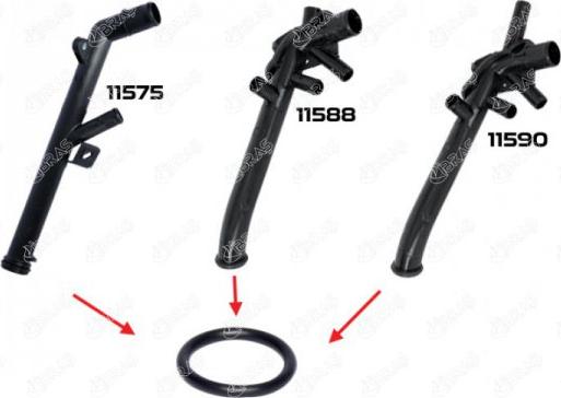 Ibras 11434 - Garnitura,conducta lichid de racire aaoparts.ro