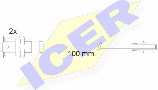 Icer 610010 E C - Senzor de avertizare,uzura placute de frana aaoparts.ro