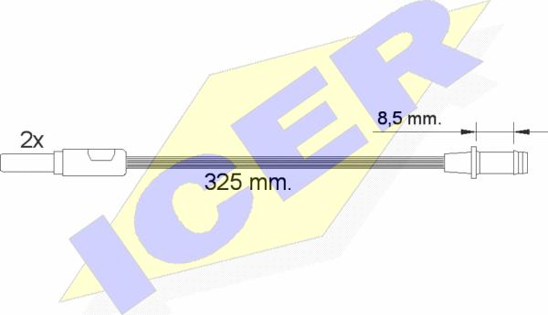 Icer 610184 E C - Senzor de avertizare,uzura placute de frana aaoparts.ro