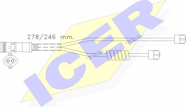 Icer 610302 E C - Senzor de avertizare,uzura placute de frana aaoparts.ro