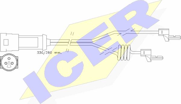Icer 610234 E C - Senzor de avertizare,uzura placute de frana aaoparts.ro