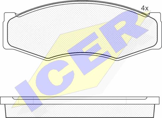 Icer 140526 - Set placute frana,frana disc aaoparts.ro