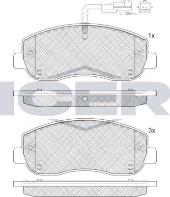 Icer 141999LM - Set placute frana,frana disc aaoparts.ro