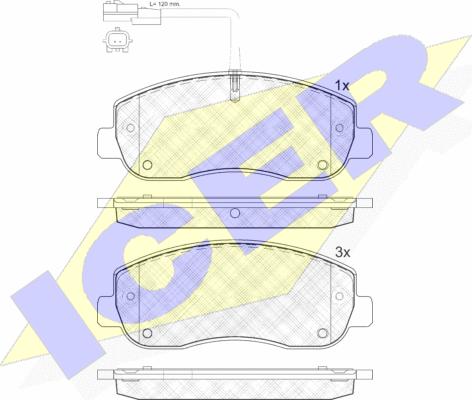 Icer 141999 - Set placute frana,frana disc aaoparts.ro