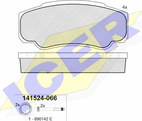 Icer 141524-066 - Set placute frana,frana disc aaoparts.ro