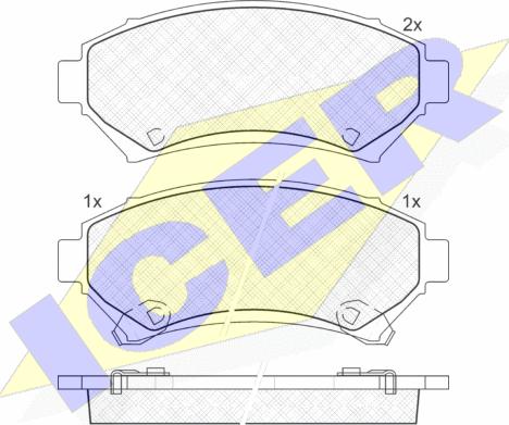 Icer 141182 - Set placute frana,frana disc aaoparts.ro
