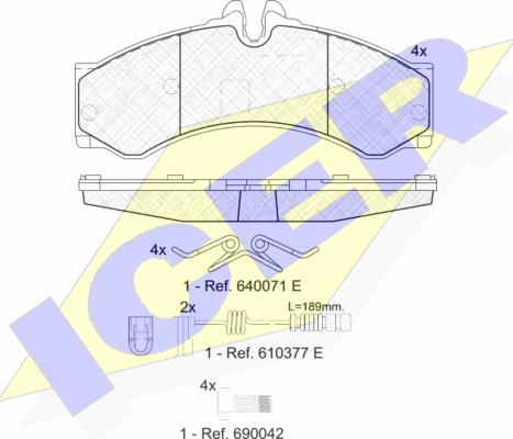 Icer 141126-203 - Set placute frana,frana disc aaoparts.ro