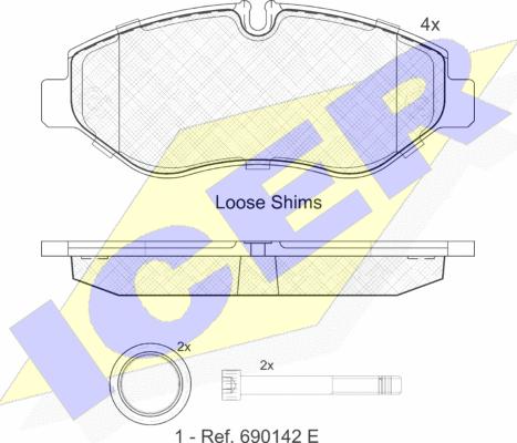 Icer 141832 - Set placute frana,frana disc aaoparts.ro