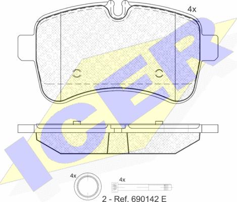 Icer 141837 - Set placute frana,frana disc aaoparts.ro
