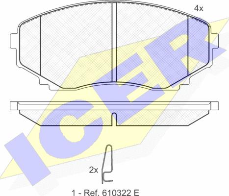 Icer 141345 - Set placute frana,frana disc aaoparts.ro