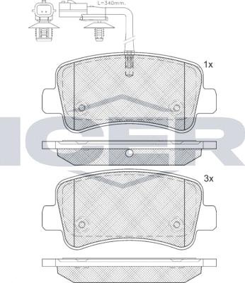 Icer 142001LM - Set placute frana,frana disc aaoparts.ro