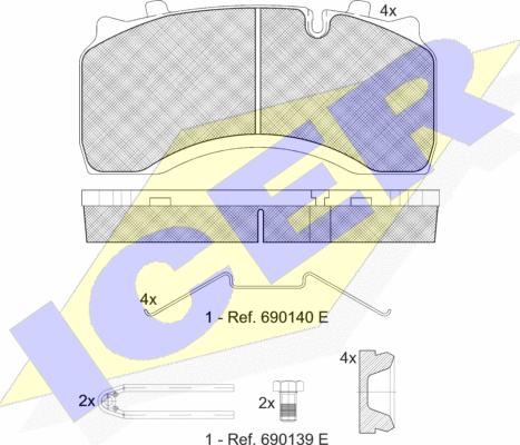 Icer 151430-066 - Set placute frana,frana disc aaoparts.ro