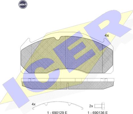 Icer 151427 G - Set placute frana,frana disc aaoparts.ro