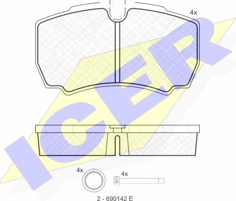 Icer 151640 - Set placute frana,frana disc aaoparts.ro