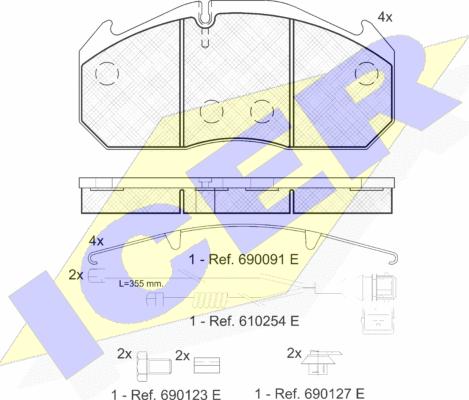 Icer 151040-115 - Set placute frana,frana disc aaoparts.ro
