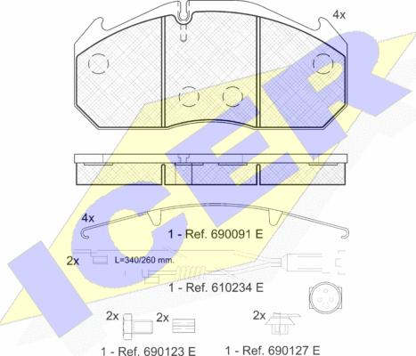 Icer 151040-112 - Set placute frana,frana disc aaoparts.ro