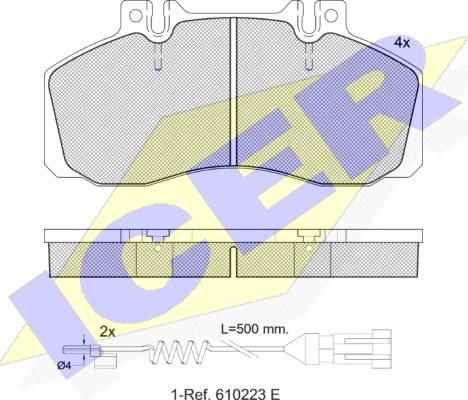Icer 151080-111 - Set placute frana,frana disc aaoparts.ro