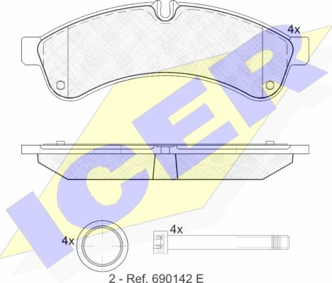 Icer 151880 - Set placute frana,frana disc aaoparts.ro