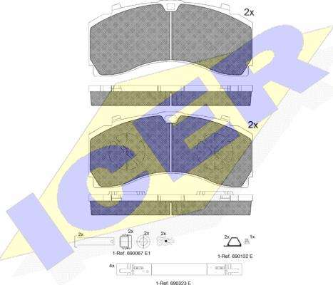 Icer 152124-066 - Set placute frana,frana disc aaoparts.ro