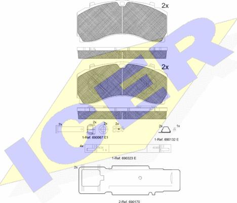 Icer 152124-073 - Set placute frana,frana disc aaoparts.ro