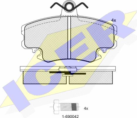 Icer 180993-204 - Set placute frana,frana disc aaoparts.ro