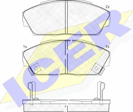 Icer 180962 - Set placute frana,frana disc aaoparts.ro