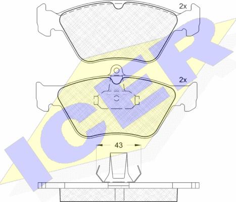 Icer 180988 - Set placute frana,frana disc aaoparts.ro