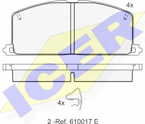 Icer 180462 - Set placute frana,frana disc aaoparts.ro