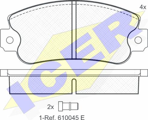 Icer 180418 - Set placute frana,frana disc aaoparts.ro