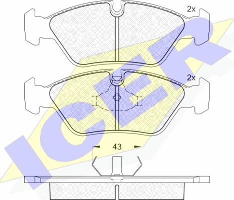 Icer 180423 - Set placute frana,frana disc aaoparts.ro