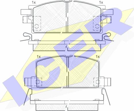 Icer 180504 - Set placute frana,frana disc aaoparts.ro