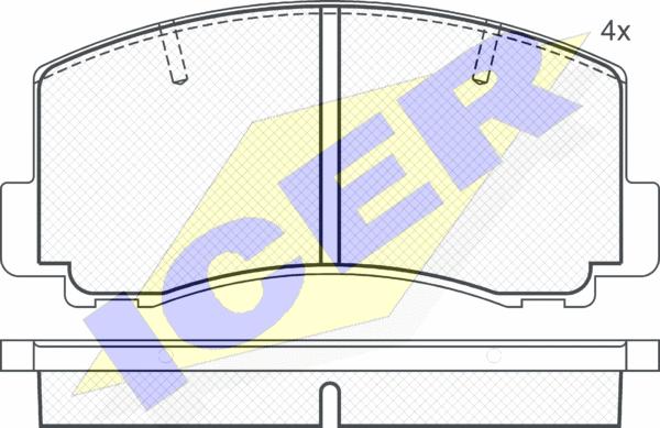 Icer 180502 - Set placute frana,frana disc aaoparts.ro