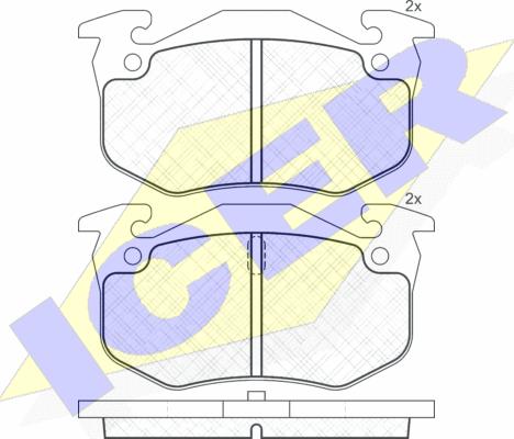 Icer 180649 - Set placute frana,frana disc aaoparts.ro