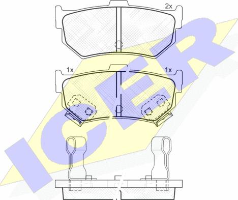 Icer 180600 - Set placute frana,frana disc aaoparts.ro