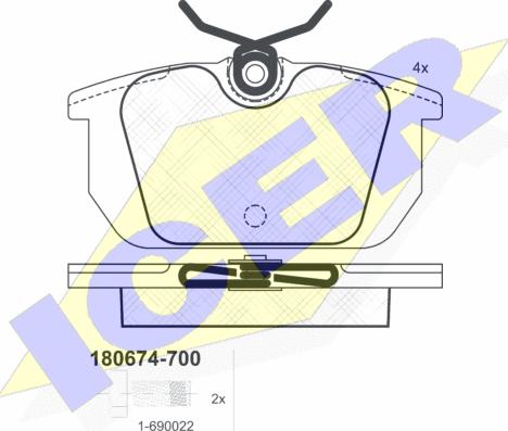 Icer 180674-700 - Set placute frana,frana disc aaoparts.ro