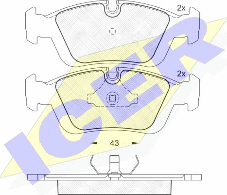 Icer 180801 - Set placute frana,frana disc aaoparts.ro